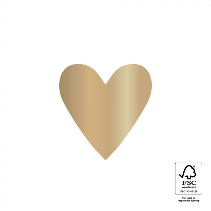 Sticker | Golden Heart mini | 6 stuks