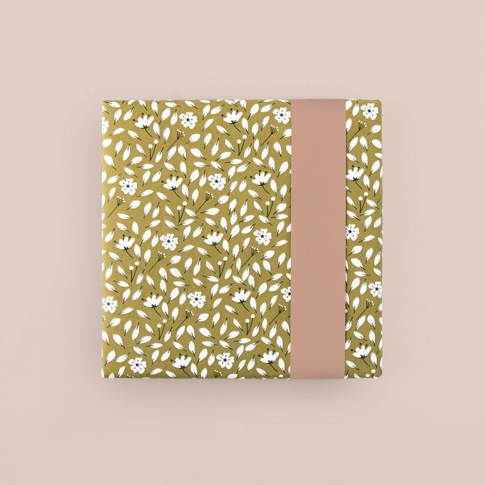 Flowers Liberty | Olive green / Pink