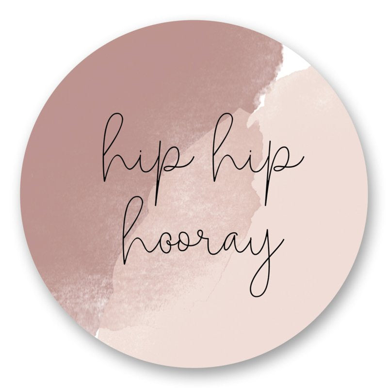 Sticker | Hip hip hooray | 5 stuks