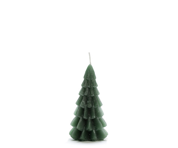 Kaars | Kerstboom forest green - 12cm