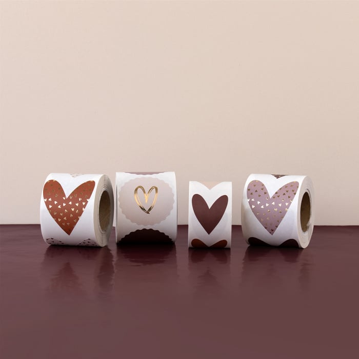Stickers Multi - Hearts - Faded | 8 stuks