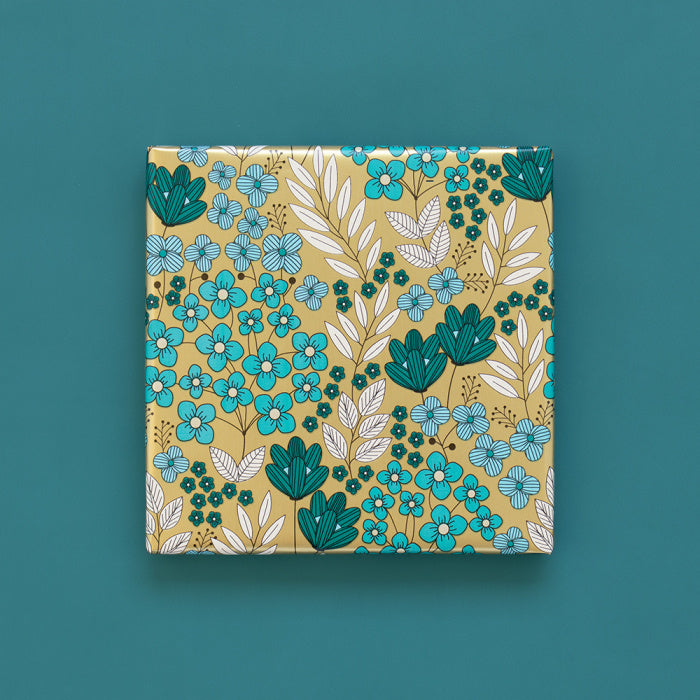 Flower Field | Gold Jade Blue