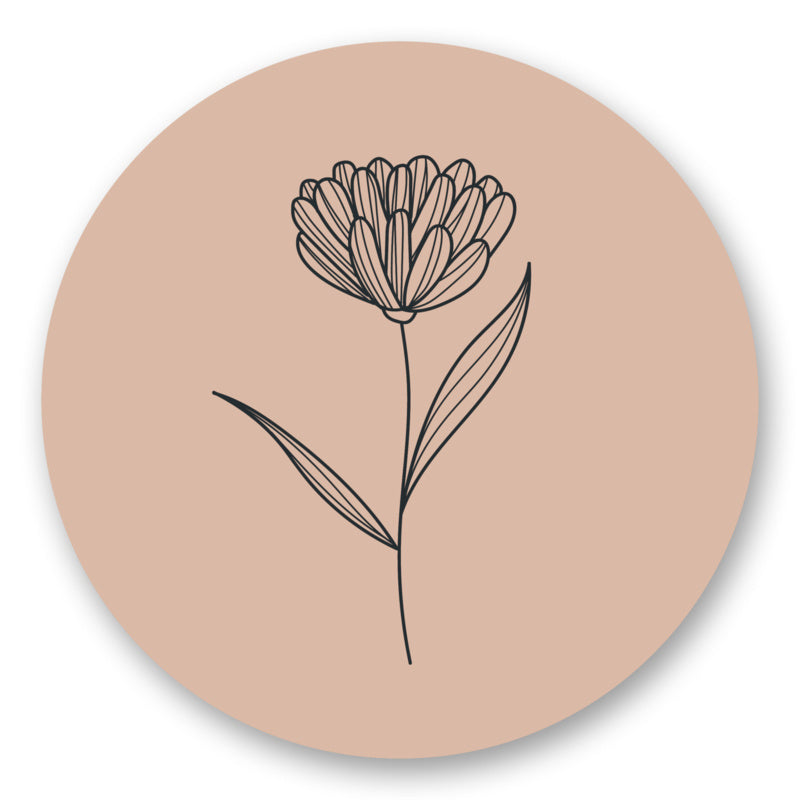 Sticker | Bloem nude | 5 stuks