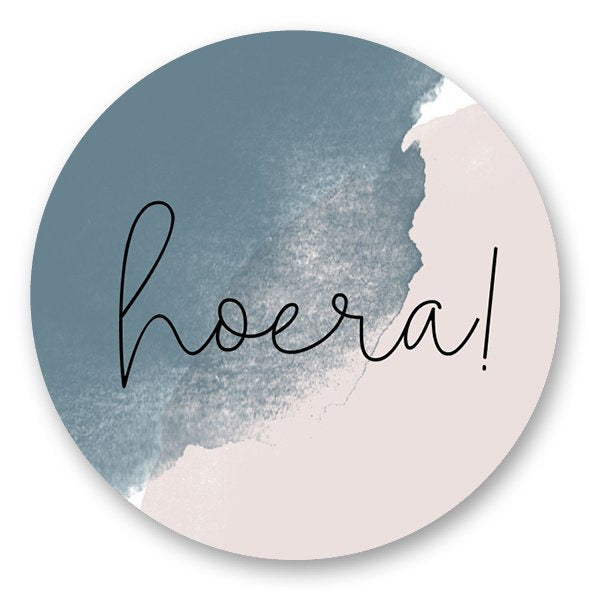 Sticker | Hoera! | 5 stuks