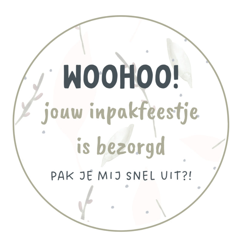 Sticker | Woohoo bezorgd | 5 stuks