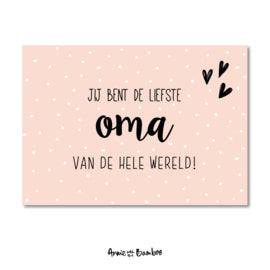 Kaart | Jij bent de leukste, Oma