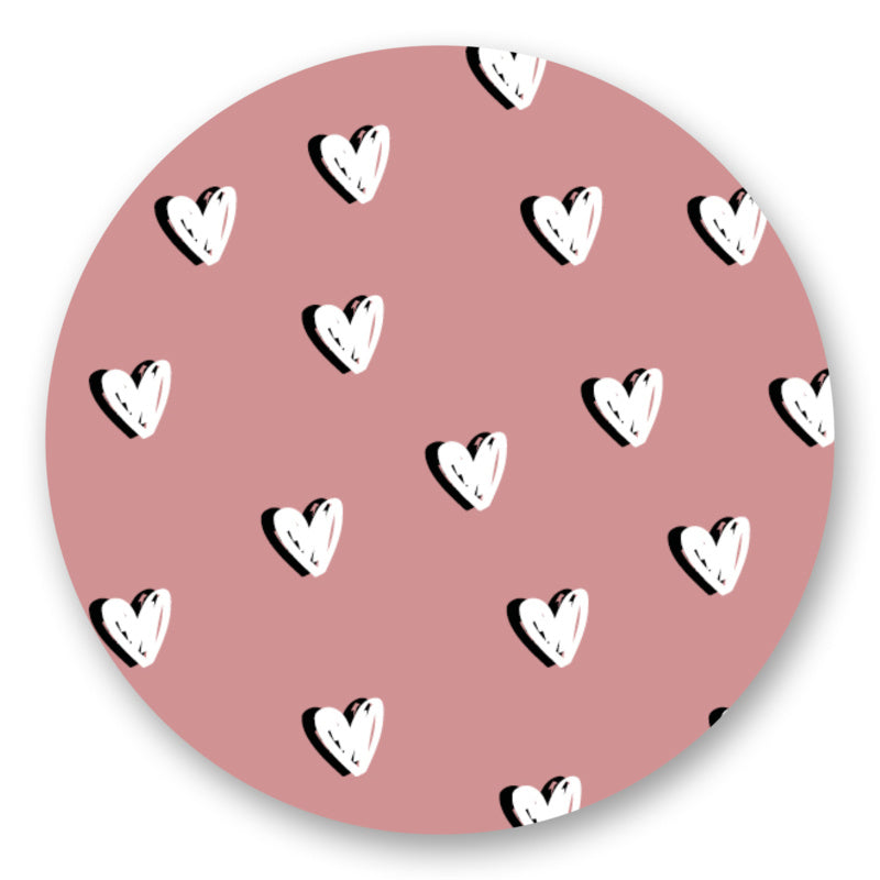 Sticker | Hartjes roze | 5 stuks