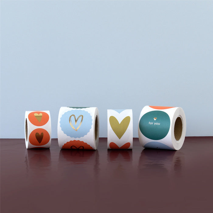 Stickers Multi - Hearts - Coloured | 8 stuks
