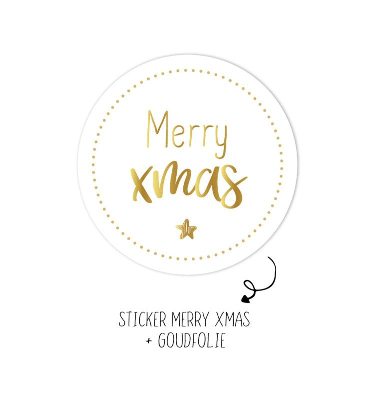 Sticker | Merry xmas | 5 stuks