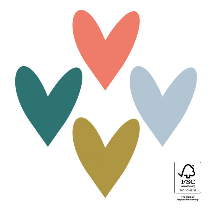 Stickers Multi - Hearts - Coloured | 8 stuks