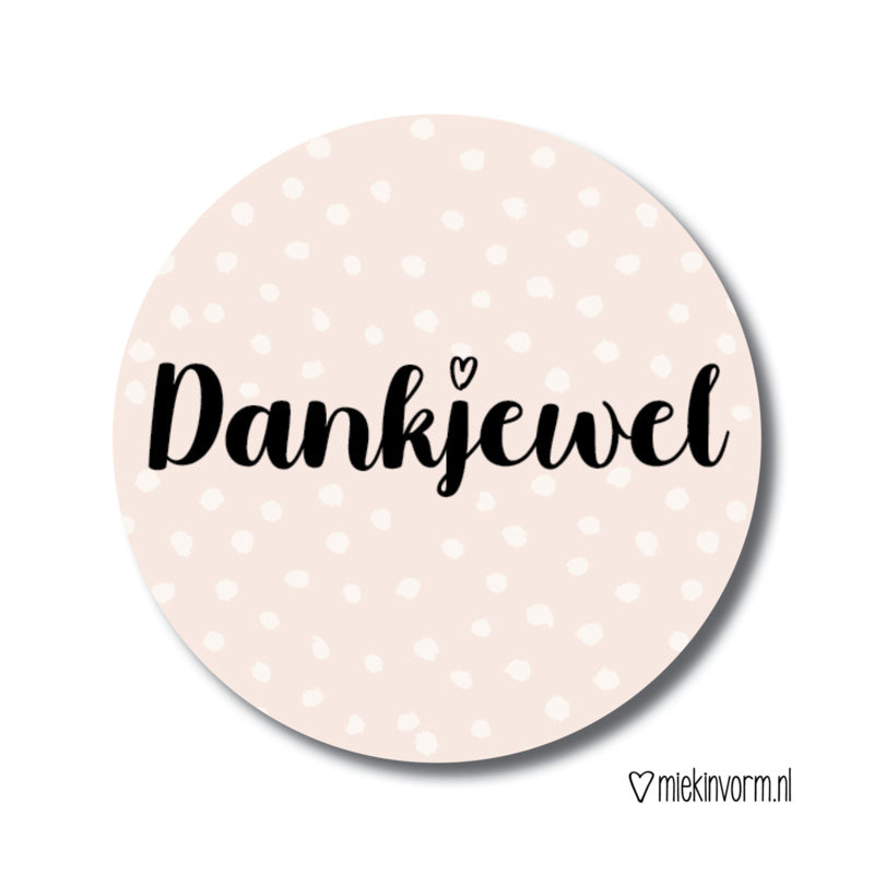 Sticker | Dankjewel | 5 stuks